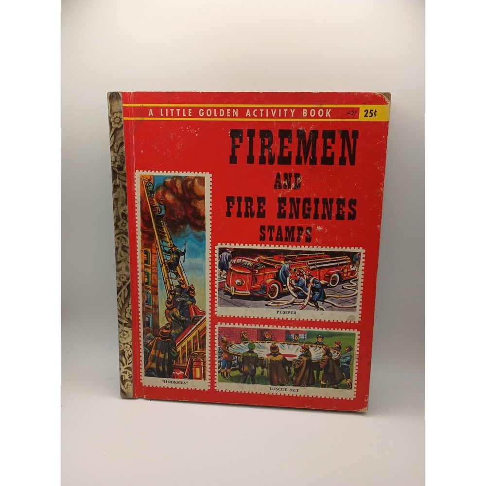 A Little Golden Stamp Book: Firemen and Fire Engines